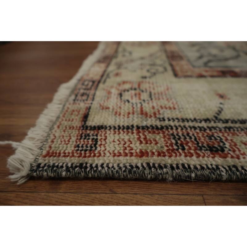 Hand Knotted Oriental 100% Wool Carpet Transitional Floral Green Anatolian Area Rug - 8' 8'' X 5' 6''