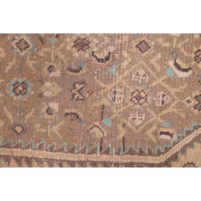ECARPETGALLERY Hand-knotted Antalya Vintage Brown Wool Rug - 3'9 x 12'3