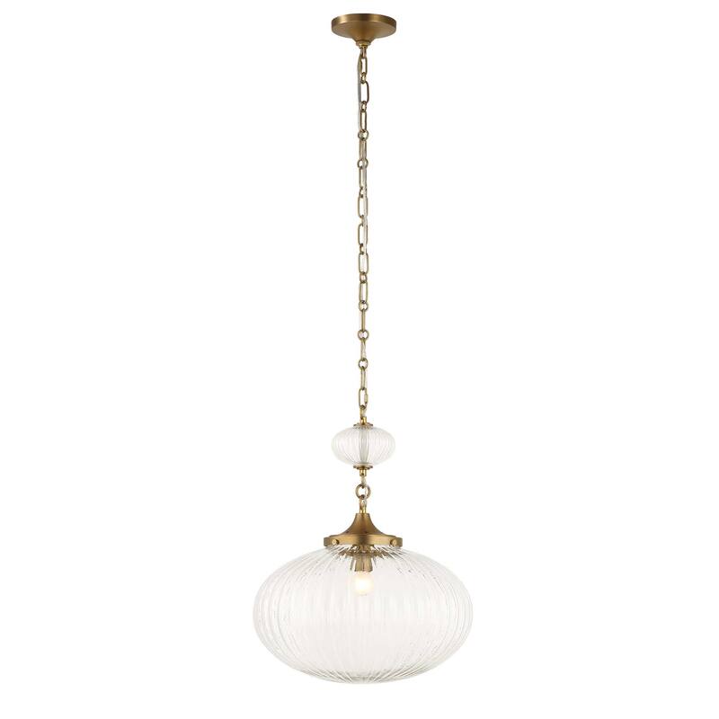 Uttermost Bellaire 1 Light Glass Shade Pendant - 16.5"W x 16.5"D x 20"H