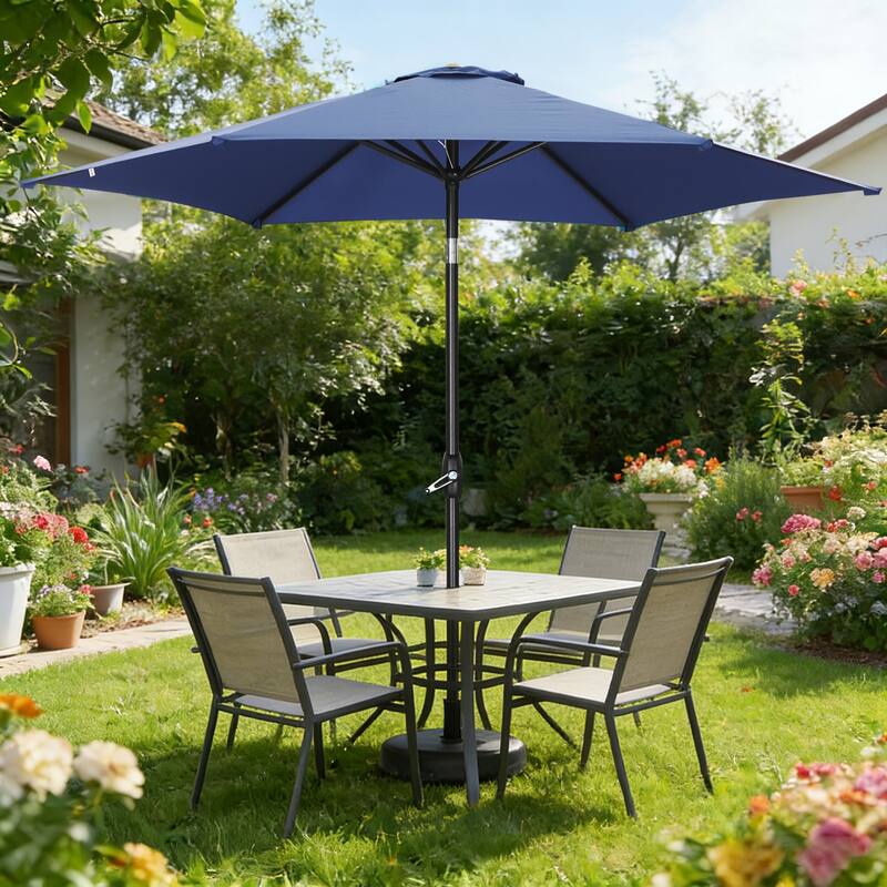 Ainfox 9ft Outdoor Patio Umbrella Without Base for Garden, Patio, Swimming Pool - Navy Blue