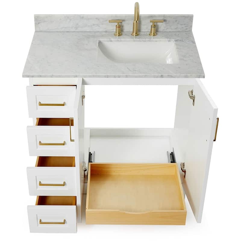 Ariel Q037SRCW2RVO Taylor 37" Free Standing Single Rectangular Basin