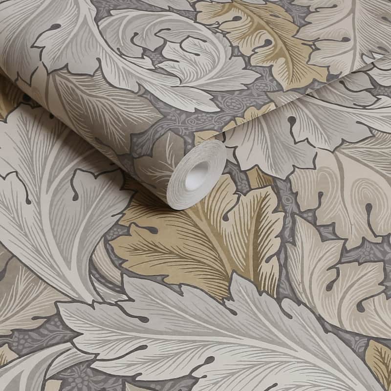 William Morris Acanthus Neutral Wallpaper