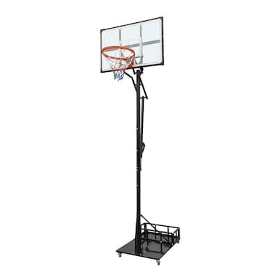 Portable Basketball Hoop for Youth Adults & Professional Match,Adjustable Height Backboard with Rebound System,Indoor/Outdoor