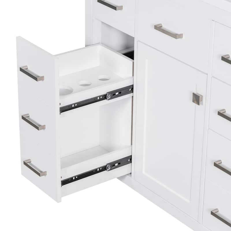 [Cabinet Only] 36" White Bathroom Vanity (Sink not included)