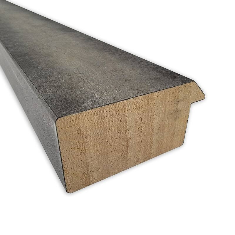 Burnished Concrete Wood Framed Natural Corkboard Bulletin Board