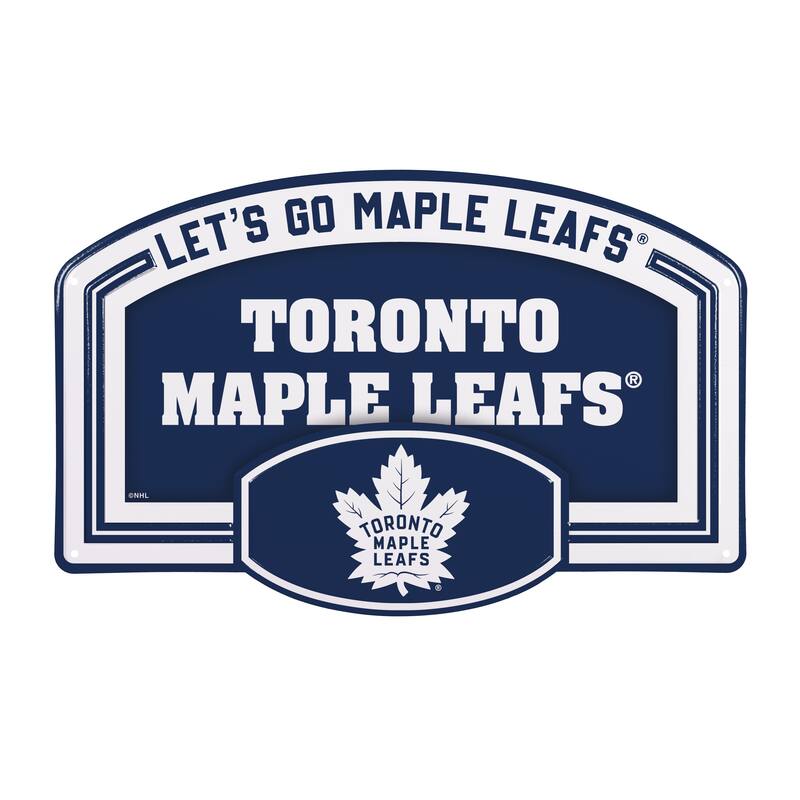 Toronto Maple Leafs Embossed Steel Wall Sign, 11" x 17"