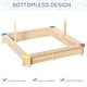 preview thumbnail 7 of 9, Outsunny Kids Sandbox with Cover, Outdoor Sandbox with Canopy - 47.25" x 47.25" x 47.25"