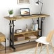 preview thumbnail 1 of 16, Standing Desk with Charging Station Brown