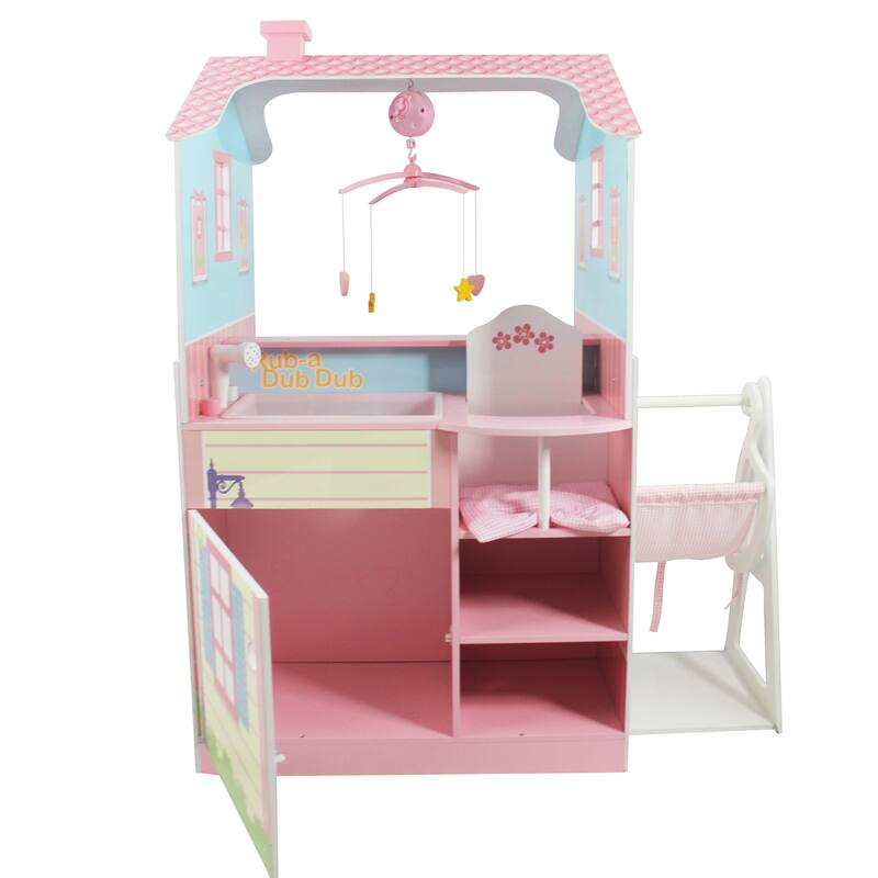 Teamson Kids Pink Baby Nursery Doll House