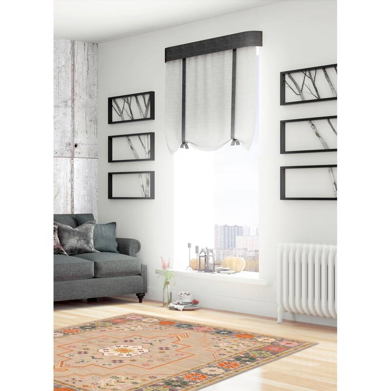 ECARPETGALLERY Hand-knotted Modern Oushak Light Grey, Light Khaki Wool Rug - 8'0 x 9'11
