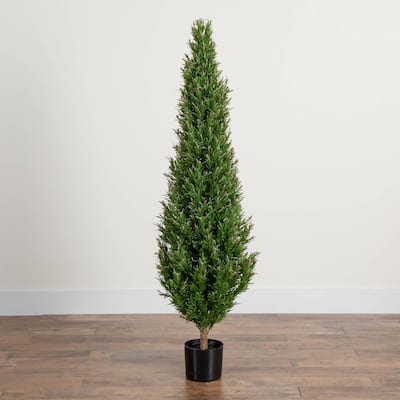 Rosemary Topiary Artificial Potted Tree - 5'