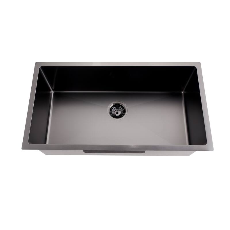 CB HOME 32'' Undermount Kitchen Sink with Gold/Black Kitchen Faucet Combo, Drop in Gold Kitchen Sink with Grid&Roll Up Dish Rack