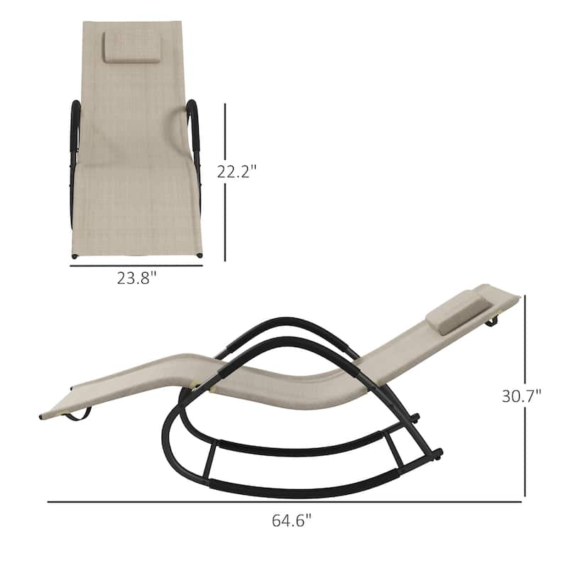 GDFStudio - Adrian Zero-Gravity Outdoor Rocking Lounge Chair - Rocking Chair