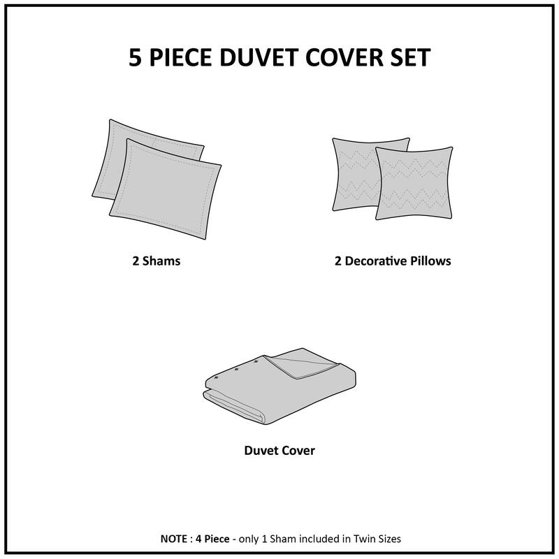 Intelligent Design Khloe Metallic Printed Duvet Cover Set