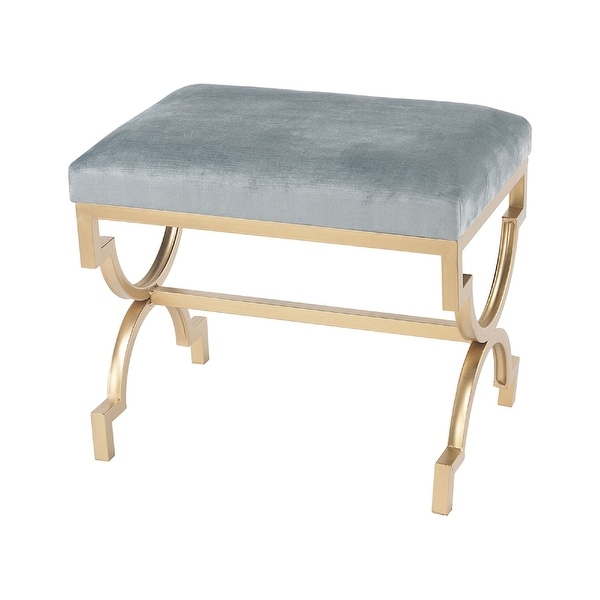 21" Blue and Gold Comtesse Bench - N/A