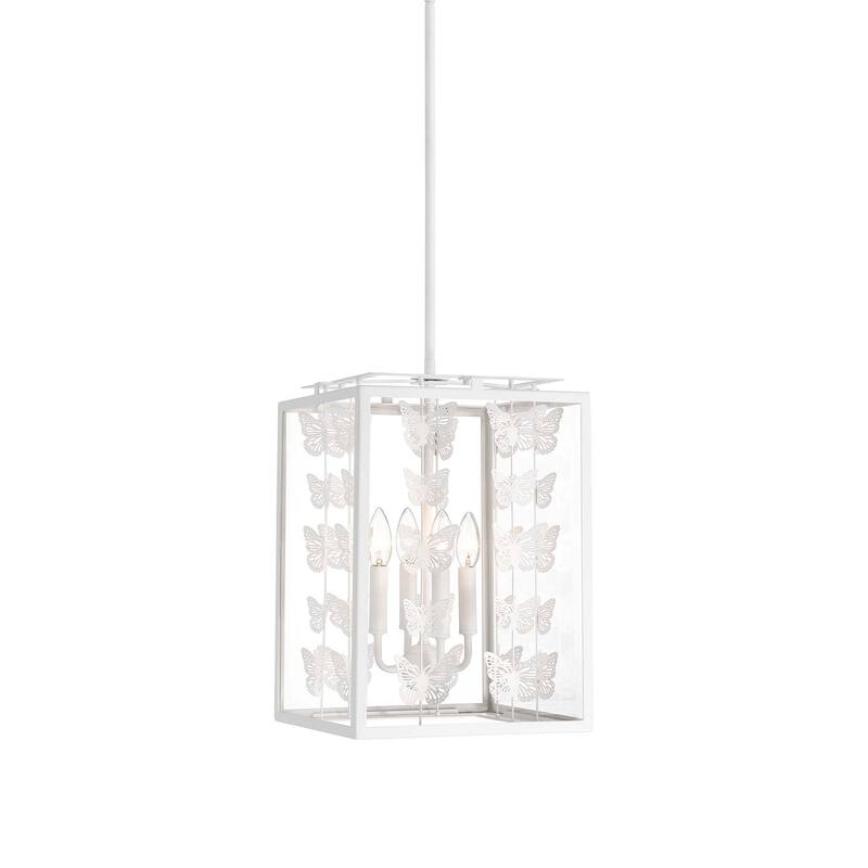 Savoy House 3-4197-4 Birch 4 Light 12" Wide Taper Candle Pendant - Bisque White
