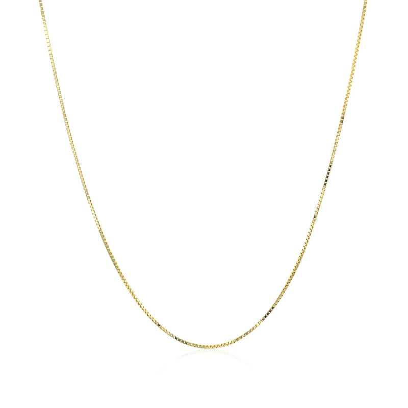 MayaMila 10k Yellow Gold Classic Box Chain 0.6mm
