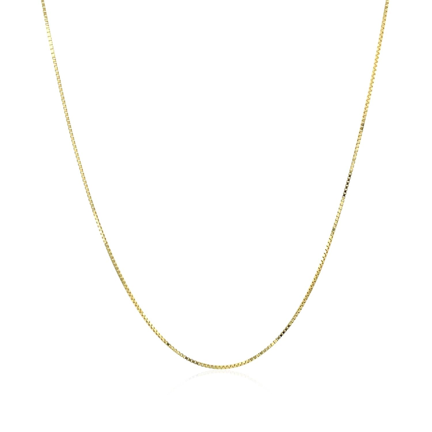 MayaMila 10k Yellow Gold Classic Box Chain 0.6mm