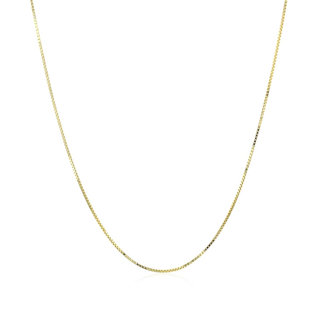 MayaMila 10k Yellow Gold Classic Box Chain 0.6mm