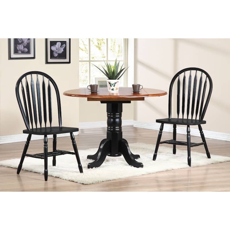 Sunset Trading Arrowback Dining Chair Antique Black Set of 2
