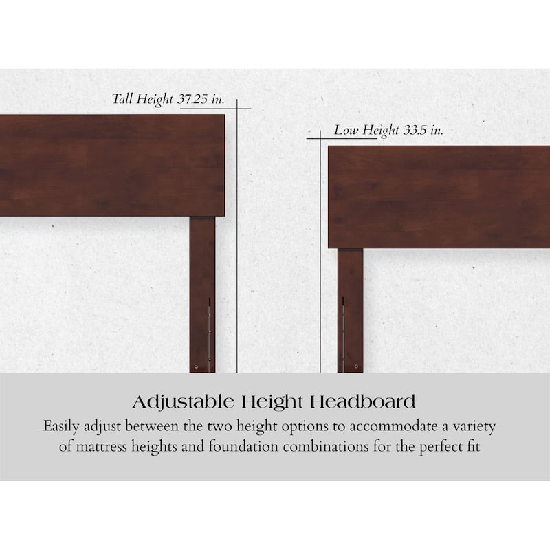 AFI Orlando Full Platform Bed with Charging Station in Walnut