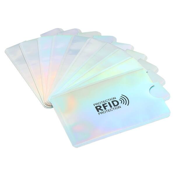 RFID Blocking Credit Card Sleeves Protector Holder Laser Silver 10Pcs - Bed Bath & Beyond - 36959519 RFID Blocking Credit Card Sleeves Protector Holder Laser Silver 10Pcs - Bed Bath & Beyond - 36959519