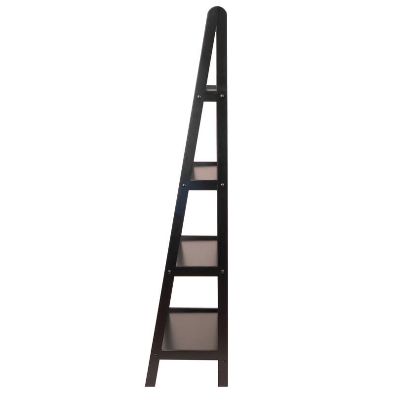 Avalon 4-Tier A-Frame Shelf, Espresso - 24.96 x 12.91 x 58.43 inches