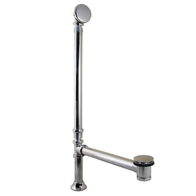 Vintage Swivel Ball Toe Touch Tub Waste and Overflow in Polished Chrome