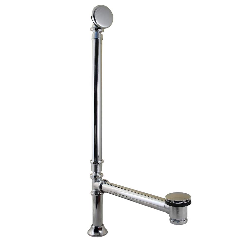 Vintage Swivel Ball Toe Touch Tub Waste and Overflow in Polished Chrome