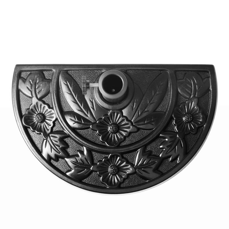 Isle Half Round Outdoor Patio Umbrella Base Stand