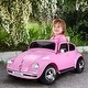 preview thumbnail 8 of 7, Volkswagen Kids Electric Ride-On Car with Remote, MP3 Support & LED Headlights - Pink