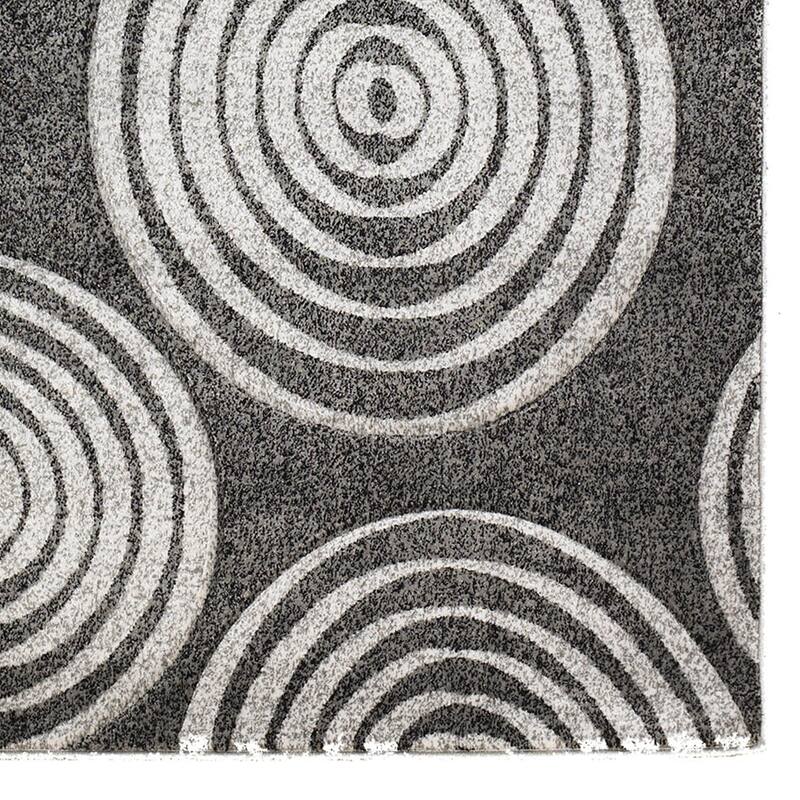 Linon Milan Collection Circles Area Rug