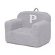 preview thumbnail 3 of 2, Personalized Monogram Cozee Sherpa Chair - Customize with Letter P - Foam Kids Chair for Ages 18 Months and Up