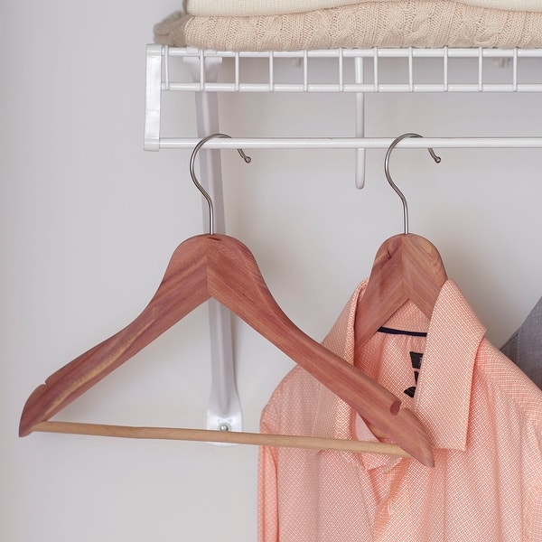 slide 2 of 7, Household Essentials Cedar Garment Thin Hanger, Pack of 12