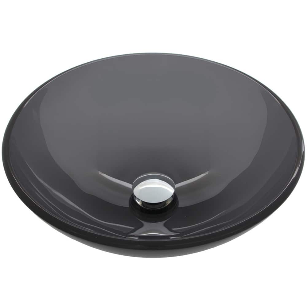 VIGO Giovanni 17"L x 17"W x 6"H Glass Round Vessel Bathroom Sink