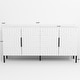preview thumbnail 8 of 7, Chic Elegance 63" White European-Style Accent Buffet Sideboard Cabinet - 63" in Width