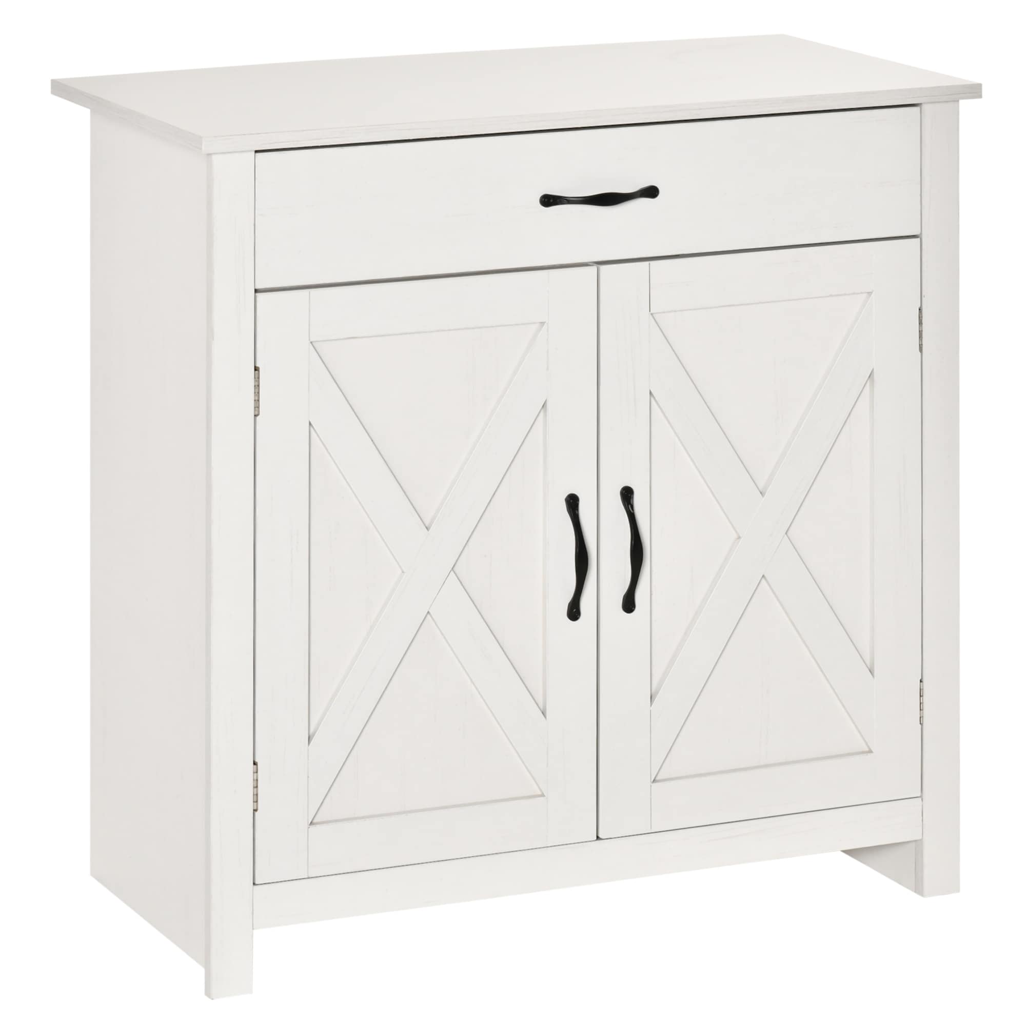 HOMCOM 32 Farmhouse Barn Door Style Sideboard Cabinet,Buffet Storage  Cabinet Coffee Bar for Living Room or Entryway - On Sale - Bed Bath &  Beyond - 34980861
