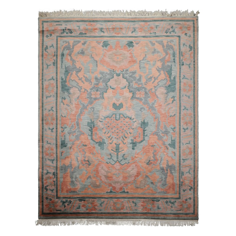 9x12 Hand Knotted Wool Aqua Tibetan Modern Plush Pile Cameron Rug - 9' x 12' - 9'  x 12'