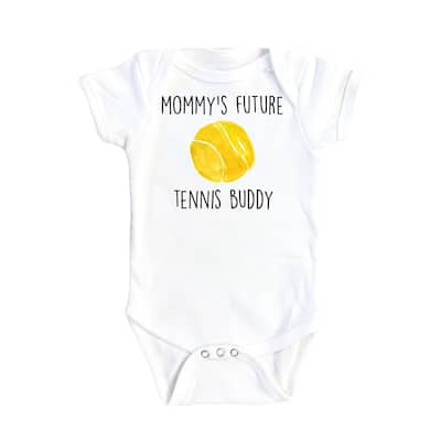 Tennis Future Mom - Baby Boy Girl Clothes Infant Bodysuit Funny Cute Newborn