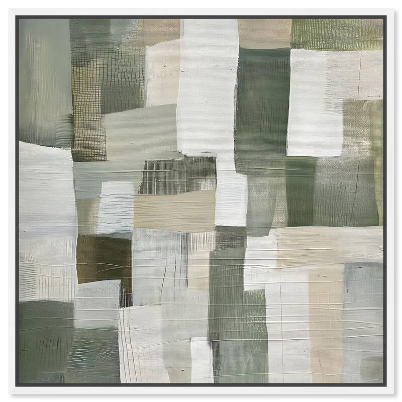 Pale Jade Green I Canvas by Art Remedy - White - 30" x 30"