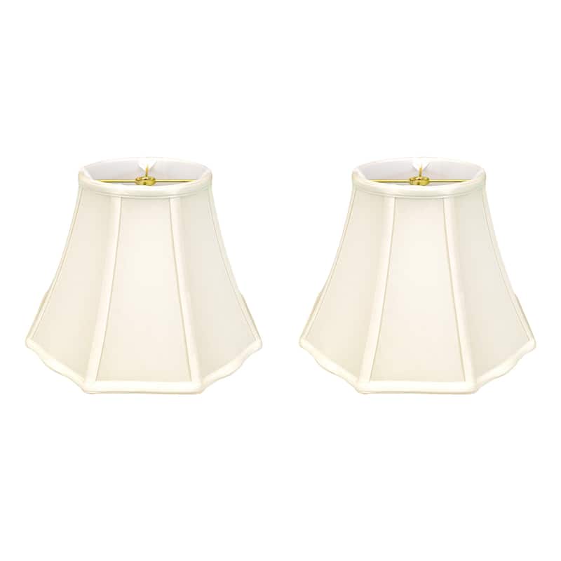 Royal Designs Flare Bottom Outside Corner Scalloped Basic Lamp Shade, Eggshell, 6.5" x 12" x 9.25"