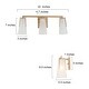 preview thumbnail 5 of 22, Modern Glam 2/3/4-Lights Gold Bathroom Vanity Lights Dimmable Frosted Funnel Glass Wall Sconces