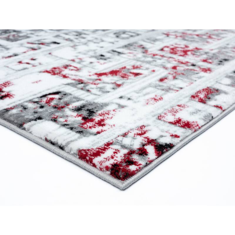 Samos Collection Abstract Geometric Area Rug