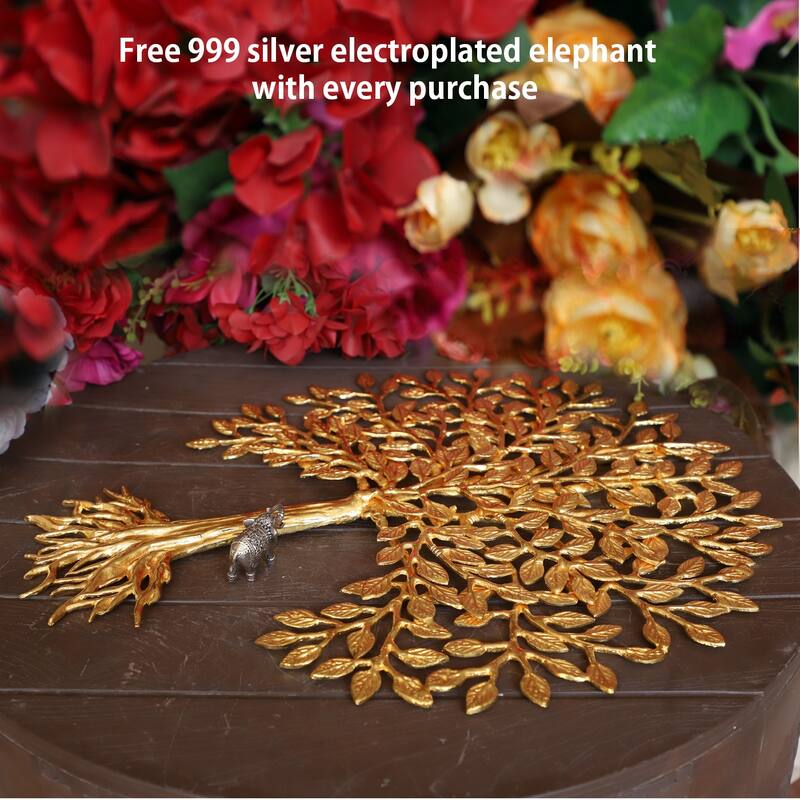 Cottage Handicraft - The Wall Hanging Tree of Life with free Elephant Gift