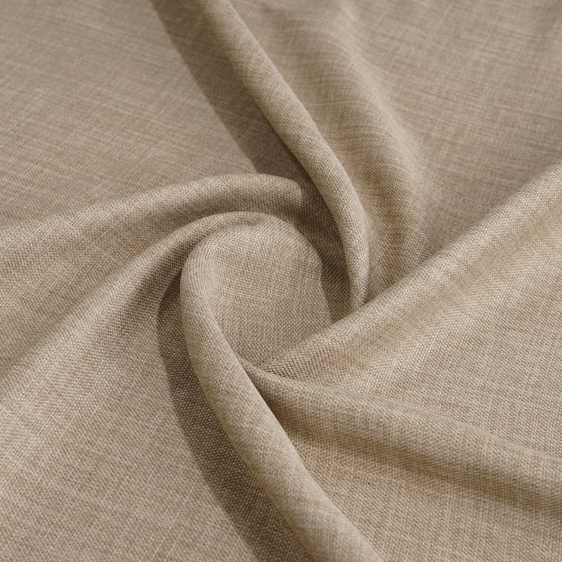 Exclusive Fabrics Grommet Textured Faux Linen Room Darkening Curtains for Bedroom & Living Room Curtains (1 Panel)