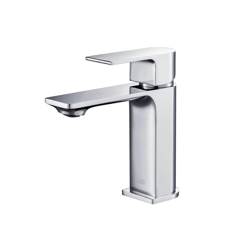 Lead-free Solid Brass Single Handle Bathroom Vanity Faucet with Hose - Chrome