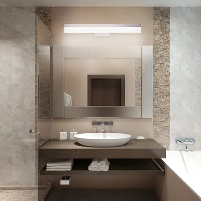 Eurus Home LED Light Bar, Bathroom Vanity Light, Minimalist Wall Lamp with Brushed Nickel Finish