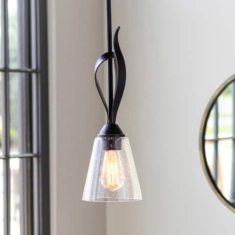 Artistic Weavers Thiells Seeded Glass Classic 17-inch Hanging Pendant - 17"H x 6"W x 6"D