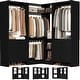 preview thumbnail 67 of 103, Cimly Set of 3 Freestanding Corner Closet System, Space-saving Closet Organizer for Walk-in/ Reach-in Closet