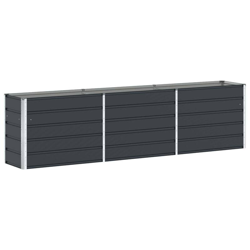 vidaXL Planter in Galvanised Steel - 39.37 x 19.69 x 17.72